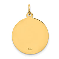 14k Solid Polished/Satin Round Our Lady of Guadalupe Medal-XR1744