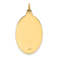 14k Solid Polished/Satin Oval Our Lady of Guadalupe Medal-XR1745