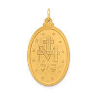 14k Solid Polished/Satin Large Oval Miraculous Medal-XR1747