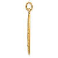 14k Solid Polished/Satin Medium Oval Miraculous Medal-XR1758
