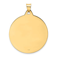 14k Solid Polished/Satin Large Raised Round Milagrosa Medal-XR1772