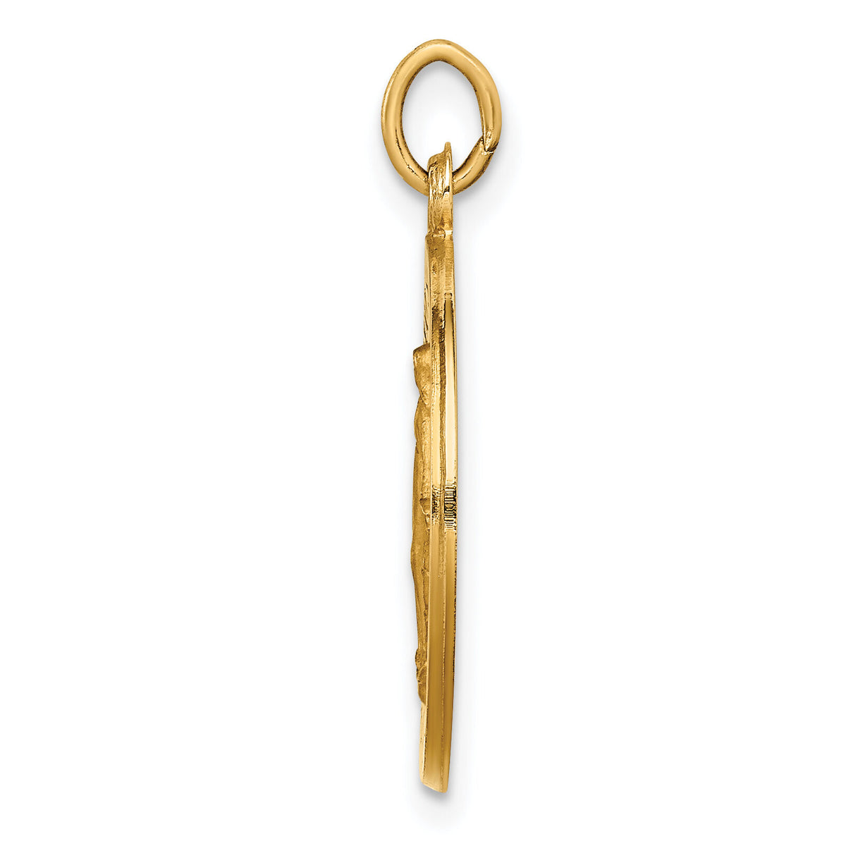 14k Solid Polished/Satin Small Round Miraculous Medal-XR1773