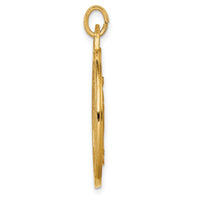 14k Solid Polished/Satin Extra Large Round Miraculous Medal-XR1775