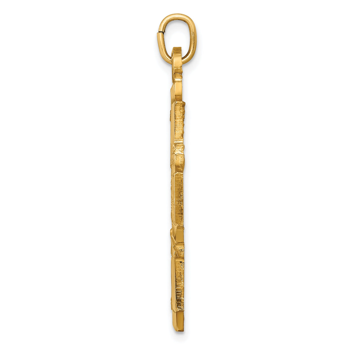 14k Solid Polished/Satin Large 4-Way Medal-XR1780