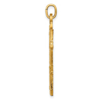 14k Solid Polished/Satin Large 4-Way Medal-XR1780