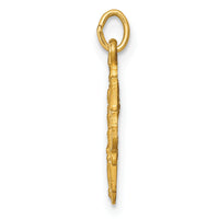 14k Solid Satin Small 4-Way Medal-XR1783