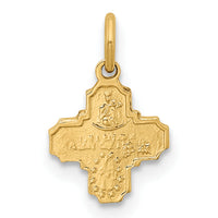14k Solid Polished Tiny 4-Way Medal-XR1784