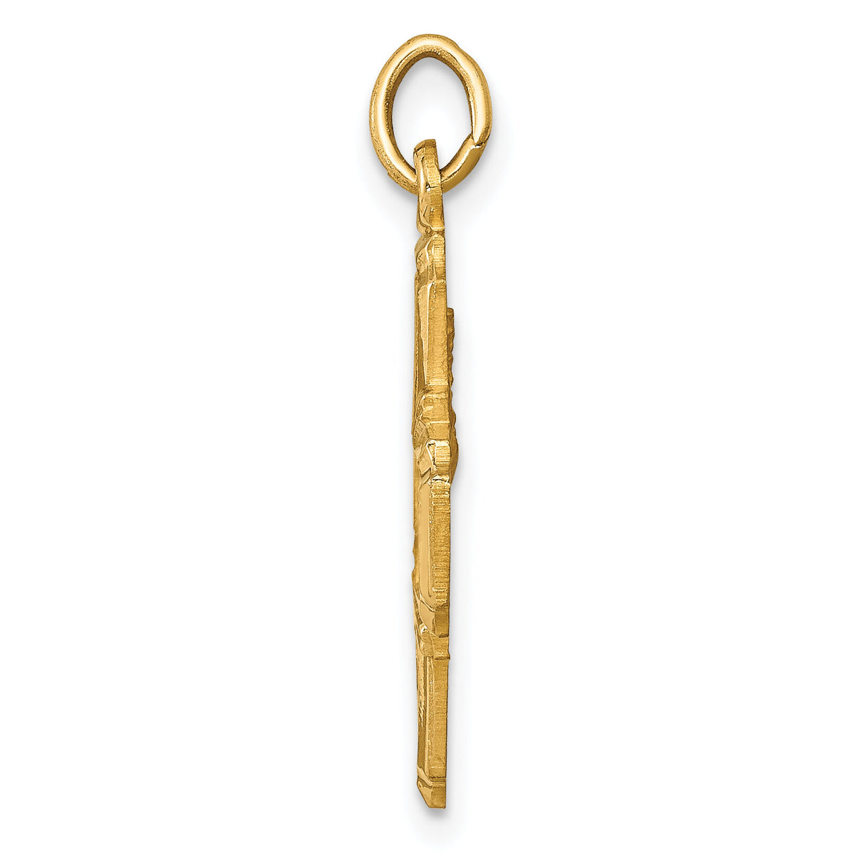 14k Solid Polished/Satin Small 4-Way Medal-XR1785