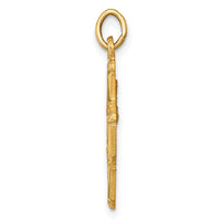 14k Solid Polished/Satin Small 4-Way Medal-XR1785