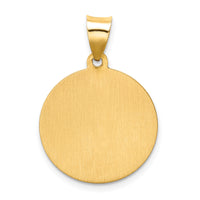 14k Hollow Polished/Satin Round St. Augustine Medal-XR1786