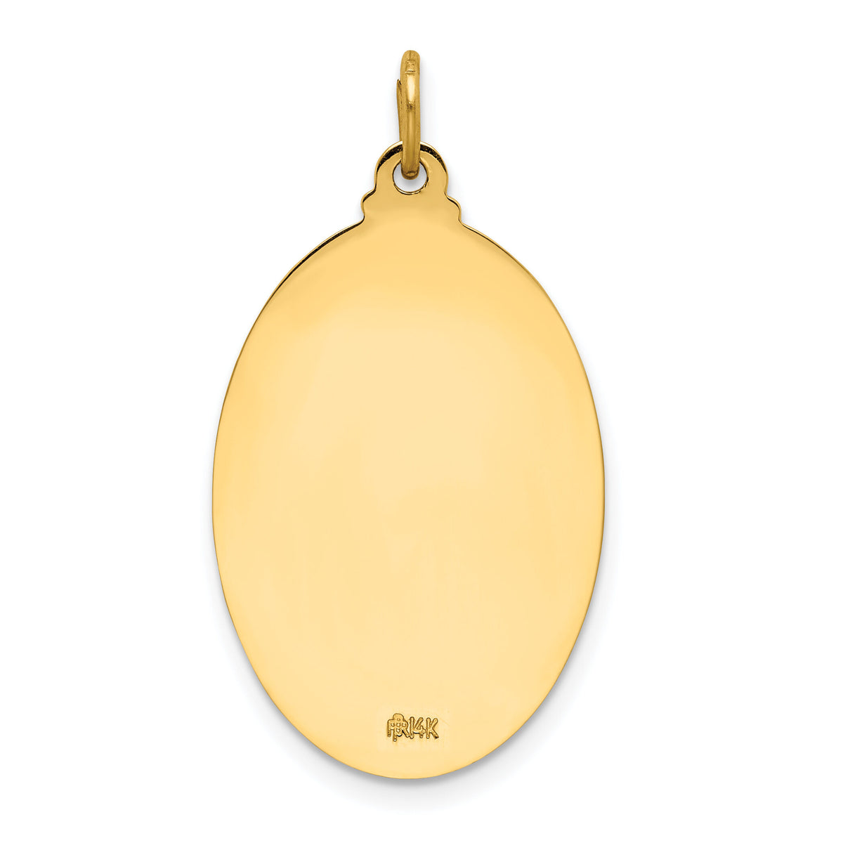 14k Solid Polished/Satin Oval St. Anthony Medal-XR1788