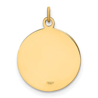 14k Solid Polished/Satin Small Round St. Christopher Medal-XR1790