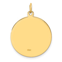 14k Solid Polished/Satin Medium Round St. Christopher Medal-XR1791