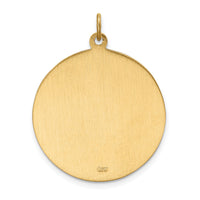 14k Solid Polished/Satin Large Round St. Christopher Medal-XR1792