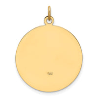 14k Solid Polished/Satin Medium Round St. Christopher Medal-XR1793