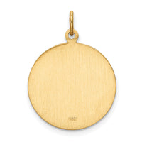 14k Solid Polished/Satin Small Round St. Christopher Medal-XR1794