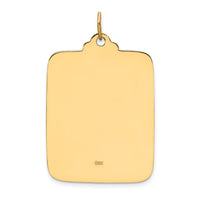 14k Solid Polished/Satin Large Rectangle St. Christopher Medal-XR1795