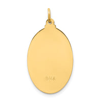 14k Solid Polished/Satin Medium Oval St. Christopher Medal-XR1802
