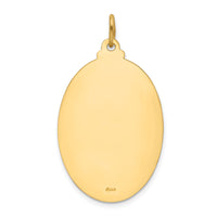 14k Solid Polished/Satin Large Oval St. Christopher Medal-XR1804