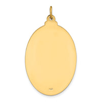14k Solid Polished/Satin Large Oval St. Christopher Medal-XR1805