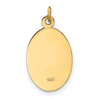 14k Solid Polished/Satin Extra Small Oval St. Christopher Medal-XR1806