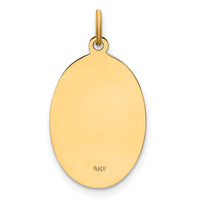 14k Solid Polished/Satin Small Oval St. Christopher Medal-XR1807