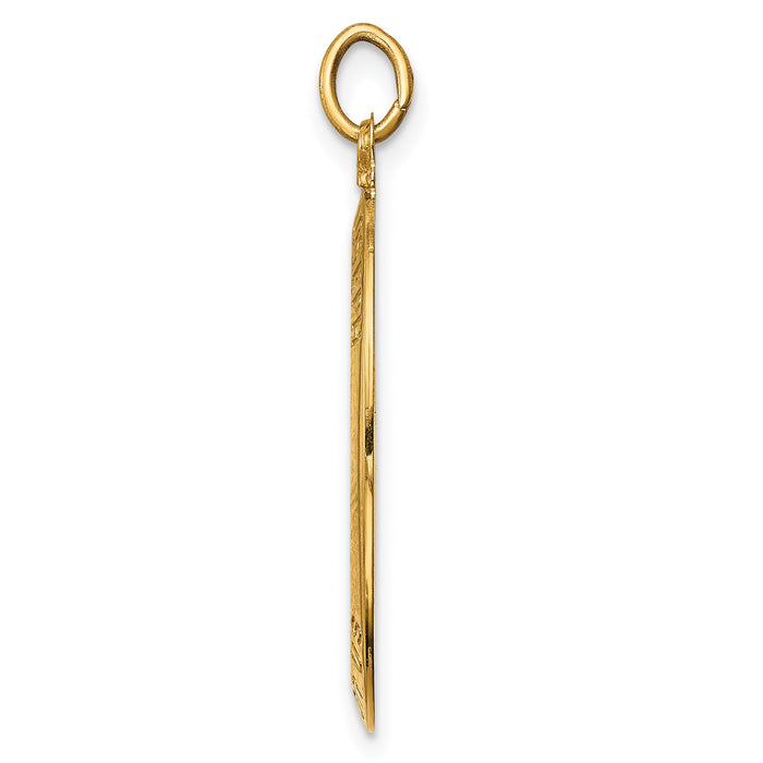 14k Solid Polished/Satin Oval St. Joseph Medal-XR1808