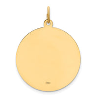 14k Solid Polished/Satin Large Round St. Joseph Medal-XR1811