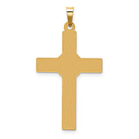 14k Hollow Polished Center X Cross-XR1817