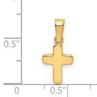 14k Polished Hollow Latin Cross Pendant-XR1823