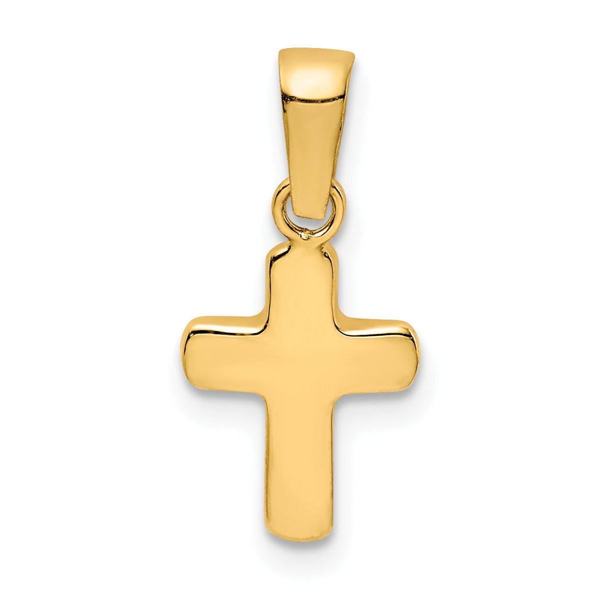 14k Polished Hollow Latin Cross Pendant-XR1823