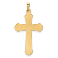 14k Two-tone Hollow Polished Cross w/Center Cross-XR1829