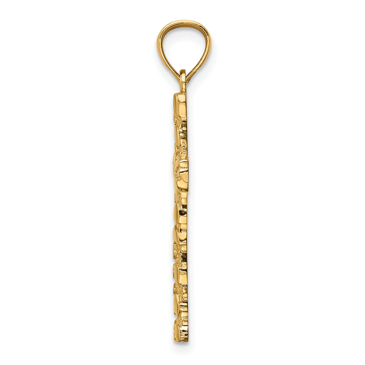 14K Nugget Cross Pendant-XR1833