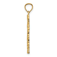 14K Nugget Cross Pendant-XR1833