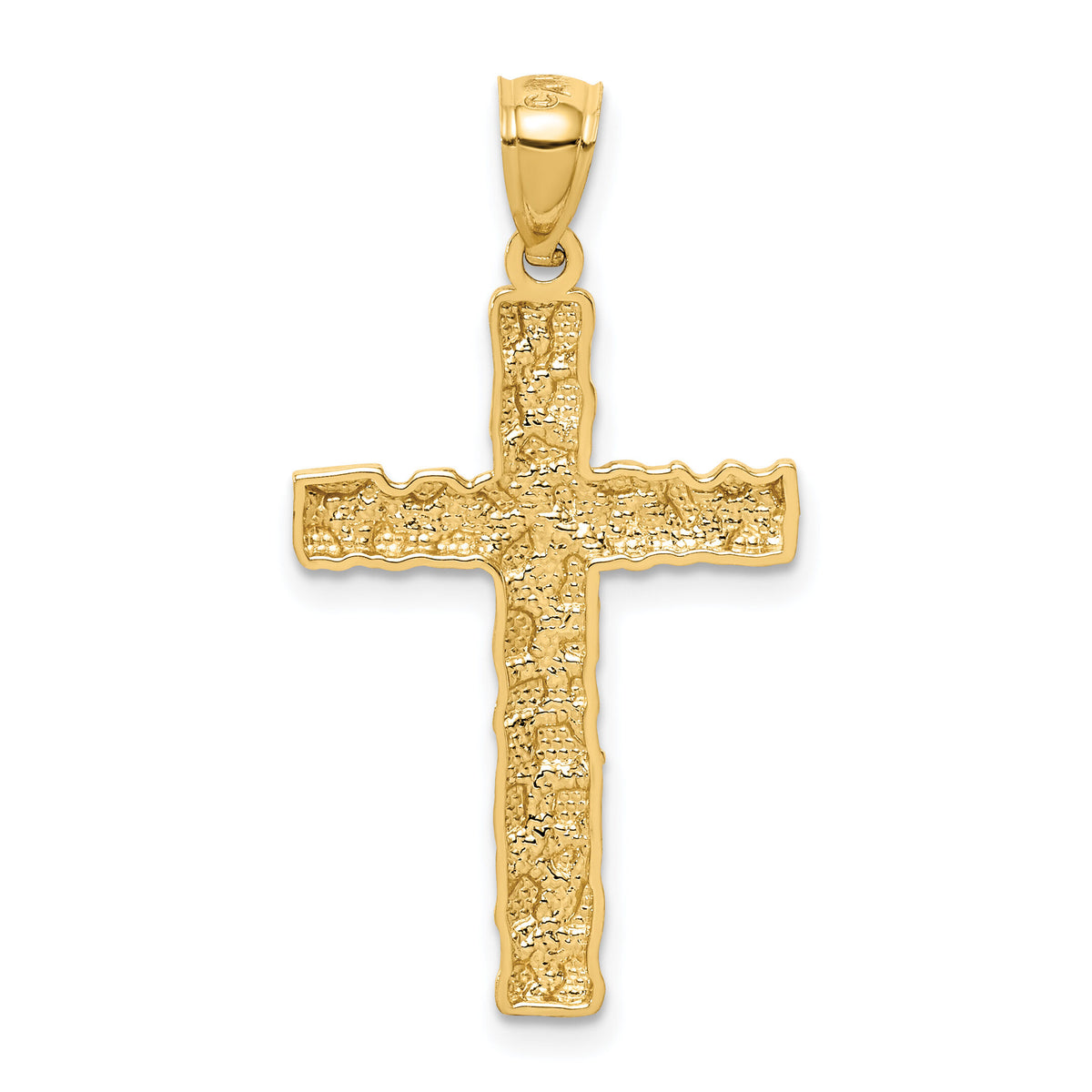14K Nugget Cross Pendant-XR1833