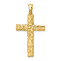 14K Nugget Cross Pendant-XR1834