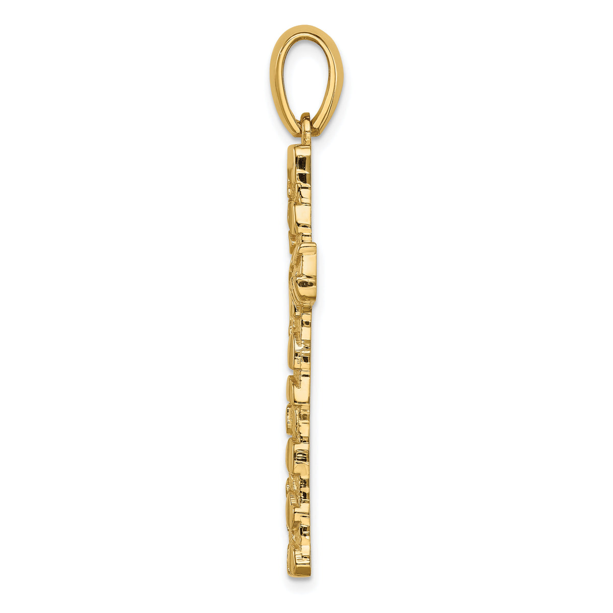 14K Nugget Cross Pendant-XR1835