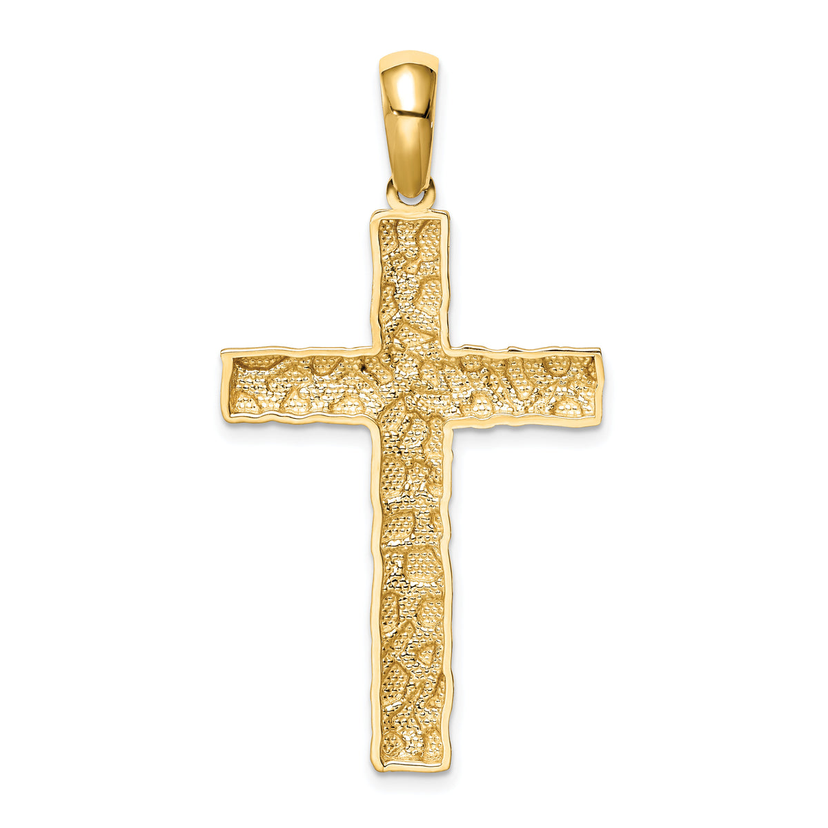14K Nugget Cross Pendant-XR1835