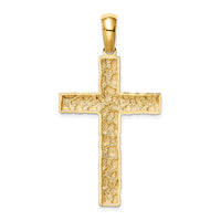 14K Nugget Cross Pendant-XR1835