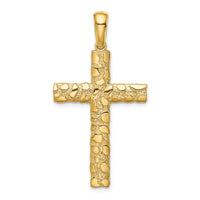 14K Nugget Cross Pendant-XR1835