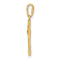14K D/C Cross Pendant-XR1839