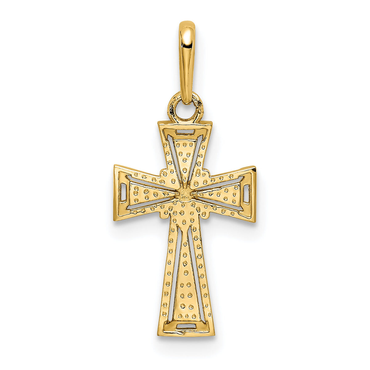 14K D/C Cross Pendant-XR1839