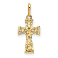 14K D/C Cross Pendant-XR1839