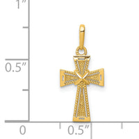 14K D/C Cross Pendant-XR1839