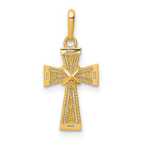 14K D/C Cross Pendant-XR1839