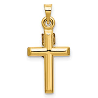14k Hollow Crucifix Pendant-XR1840