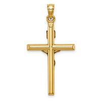 14k Two-tone Hollow Crucifix Pendant-XR1846