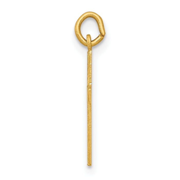 14k Heart Cross Charm-XR185