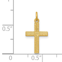 14k Heart Cross Charm-XR185