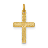 14k Heart Cross Charm-XR185